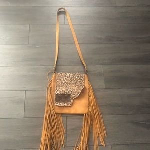 New Gypsy Junkies Leather Fringe Shoulder Bag